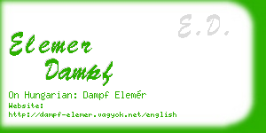 elemer dampf business card